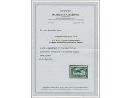 1919, Flugpost 40 Pfg. auf wolkigem, wasserzeichenähnlichem Papier, postfrisch, in einwandfreier Erhaltung, unsigniert mit Fo