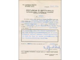 1941, König Peter II. 4 Dinar blau, senkrechtes Oberrand-Paar, die obere Marke ohne Aufdruck “SERBIEN”, sauber ungebraucht mi