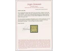 1862, Wappen auf liniertem Grund, weit gezähnt,1 Kreuzer silbergrau, typische frische Farbe, ungebraucht mit originalem Gummi