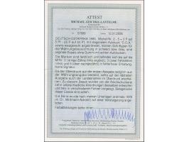 "D.O.A.", Schrägaufdruck in schwarz bzw. blau auf 3 P.-25 P., ungummiert, meist etwas fehlerhaft, 10 P. einwandfrei. Mit dies