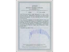 1899, Krone/Adler, 10 Pfg. dunkelrosa(rot) (lebhaftocker quarzend), senkrechtes Zwischenstegpaar mit oben und unten je einer 