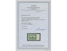 1924, Blick auf Alt-Köln 2 M. dunkelgraugrün, Probedruck, ungezähnt auf ungummiertem Papier, ohne Wasserzeichen, mit rechten 