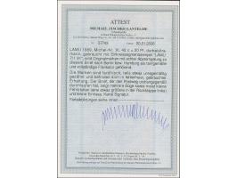 20 Pfg. dunkelultramarin, 2 Einzelwerte mit einzeln sauber auf- und nebengesetztem "LAMU 7/1 91" auf größerformatigem Briefku