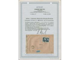 1942, Klöster 16 Dinar, waagerechtes Paar, mit sauber auf- und nebengesetztem Stempel “BEOGRAD -1.XI.43” auf großformatigem L