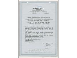 1942, Anti-Fraumaurer Ausstellung 0,50-4 Dinar komplett, in Mischfrankatur mit Freimarken 0,50 Din., 8 Din., 12 Din. und 16 D