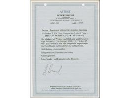 1941, 0,50-20 Dinar sowie Freimarken König Peter II. 5 und 5,50 Dinar, vorder- und rückseitig, sauber mit Stempel “NIS 16.I.4