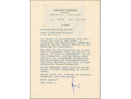 1942, Ziffern 2 Dinar, waagerechtes Paar, sauber mit Stempel und Blaustiftentwertung auf unfrei aufgegebenem Gerichtsbrief au