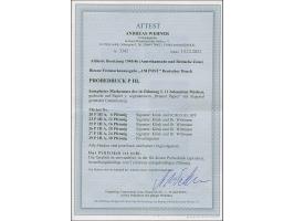 1945, Deutscher Druck, Probedrucke auf Bremer Papier, 6-30 Pfg., postfrisch, tadellos, u.a. sign. Klink sowie Fotoattest Wehn