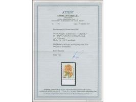 1982, Gartenrosen 50 Pfg. mit Abart "Farbe Rot (in Blüten) fehlend", postfrisch, tadellos, Fotoattest A. Schlegel BPP (2007)