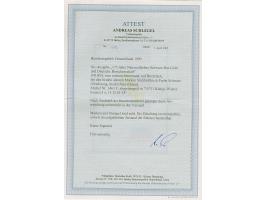 1990, 175 Jahre Nationalfarben 100 Pfg. mit Abart Stichtiefdruckfarbe schwarz fehlend (Zeichung, Inschriften), zwei Werte zus