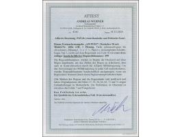 1945, Deutscher Druck, 1 Pfg., gez. 11:11½, kompletter Bogen mit handschriftlicher, roter Bogenzähl