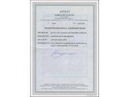 1941, 5 K. dunkelbräunlichrot, braunlila, kopfstehender Aufdruck, Viererblock mit Aufdruck von den Druckfeldern 33-34 und 43-