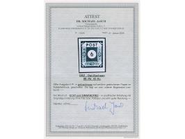 1945, Ziffer 6 Pfg. grünlichschwarz, postfrisch, tadellos, Unsigniert, Fotoattest Dr. Jasch BPP (2026)