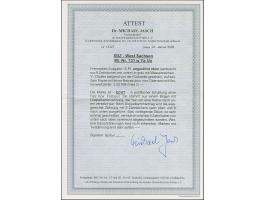 Ziffern 10 Pfg. oben ungezähnt; wie immer bei dieser Abart ist die seitliche Zähnung wahrscheinlich abgeschnitten, postfrisch