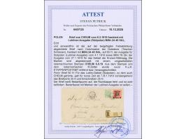 1918, Lublin Issue 45 h. with additional franking, tied by cds. “CHELM 6.II.19” to registered cover, backflap missing and som