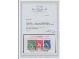1949, Währungsgeschädigten-Block mit Ersttag-Sonderstempel “BERLIN W30 TAG DER NOTNOTGEMEINSCHAFT 17.12.49-19”, tadellos, Fot