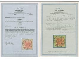 1850, 3 Pfg. bräunlichrot, Platte III, Type 9, sehr schöne frische braune Nuance, unten noch voll-, sonst breitrandig, oben m