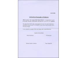 1858, Bull's head 54 par. blue on green horizontally laid paper, fresh colours and wide margins, with green cds. “GALATZ 2/9”