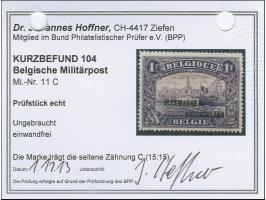 1920, 1 Franc violett, Aufdrucktype II, gezähnt 14 ¾:15, sauber ungebraucht, tadellos, Kurzbefund Hoffner BPP (2013)