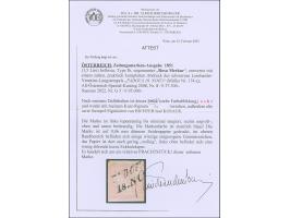 1851, "Rosa Merkur" 6 Kr., Type Ib, üblich etwas blass, mit recht gut erkennbarem Markenbild, links winzig tangiert bis lupen