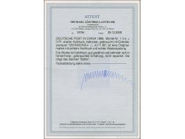 1898, Steiler Aufdruck: 3 Pfg. hellocker, farbfrisch und gut gezähnt, sauber gestempelt, tadellos, sign. Bothe sowie Fotoatte