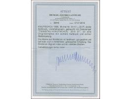 1898/1901, China Steiler Aufdruck 20 Pfg. violetultramarin, farbfrisch und gut gezähnt, sauber mit Bahnpoststempel “TSINGTAU-