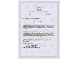 1853, "HELGOLAND." klarer Abschlag des Hamburger L1 auf Briefkuvert via Hamburg mit mit preußischem DKr. “HAMBURG 28/8 65” na