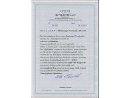 HAMBURGER: 1891/95, ½ Sch. schwarz, kompletter ungezähnter Bogen auf ungummiertem Papier, tadellos. Nur wenige Bögen hergeste