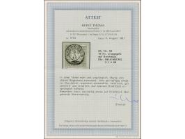 1865, Wappen 18 Kr. orange, farbfrisch und gut durchstochen, links winzig uneben, sauber mit fast zentrischem DKr. “NEUENBURG