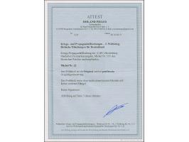 Britische Fälschungen für Deutschland: 1939, Hindenburg 12 Pfg. karmin, postfrisch, oben ein kurzer Eckzahn, sonst tadellos, 