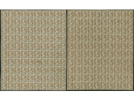 ½ Ngr.-3 Ngr., je im vollständigen Revisionsbogen mit 100 Werten, wie üblich gefaltet und kleine Mängel. Als kompletter Satz 