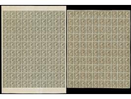 5 Ngr. und 10 Ngr. je im vollständigen Revisionsbogen mit 100 Werten, wie üblich gefaltet und kleine Mängel, der 5 Ngr.-Bogen