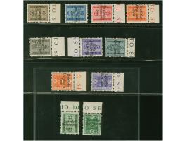 5 C. - &nbsp;5 L., dabei die 25 C. mit Plattenfehler III, 10 C. und 60 C. ungebraucht, sonst postfrisch, fast alle mit Bogenr