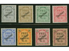 1903/05, Zähldienstmarken 2-50 Pfg. je mit Aufdruck “Specimen” kpl., postfrisch, in tadelloser Erhaltung, unsigniert mit Foto