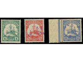 1915, 4 h., 7½ h. and 15 h., overprint in reddish violet, mint never hinged, 15 h. gum slightly toned, each opinion Dr. Pauli