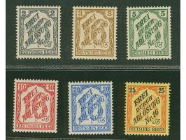 1905, Zähldienstmarken 2-25 Pfg. komplett, postfrisch und in tadelloser Erhaltung, unsigniert mit Fotoattest Jäschke-L. BPP (