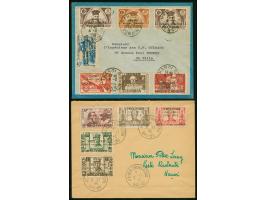 1945, Independence Issue, 1 c., 3 c., 6c., 10 c. and 15 c. tied by cds . “HA-NOI TRUNG-UONG 8 11 46” to local envelope, fine,