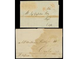1818, entire letter endorsed inside “Zante 7 Augusto” to Corfu, faint red circular “IS(OLA) DI (ZANTE)” and framed “FRANCA”, 