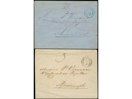 1863, taxierter Porto-Brief mit blauem “CONSTANTINOPEL 16-9” an den Vizeconsul der Niederland nach Andrinople, taxiert “9” Pi