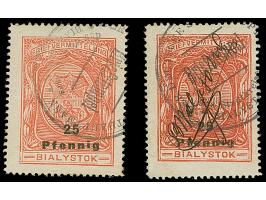 1916, 25 Pfennig &nbsp;lebhaftlilarot, ohne bzw. mit Namenszug, je farbfrisch und gut gezähnt, sauber gestempelt, tadellos, o