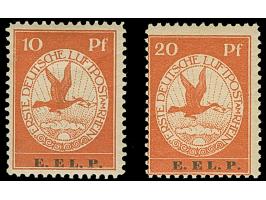 1912, E.EL.P. 10 und 20 Pfg., ungebraucht, in tadelloser Erhaltung, unsigniert mit Fotoattest Jäschke-L. BPP (2015)
