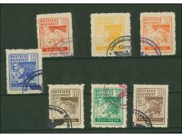 SÜDUKRAINE: 1944, Bäuerin 18 Pfennig, 7 Werte, je farbfrisch und gut gezähnt, sauber gestempelt, Bobrinez 18 Pfennig kleine d