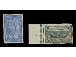 Deutsch-Englische Luftschiff-Expedition zur Erforschung von Neu-Guinea: 1913, private Spenden-Vignette 2 Pfg. dunkelultramari