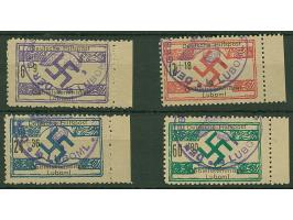1944, Luboml 6-60 Pfennig, einheitlich mit rechtem Seitenrand, sauber mit Dienstsiegel entwertet, tadellos
