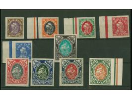 1921, Kogge 5 Pfennig - 10 Mark., alle breitrandig undurchstochen, teils Randstücke, postfrisch, tadellos, Fotoattest Oechsne