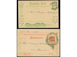 Halle/Saale-Courier: 1900, Abschieds-Ganzsachenkarte 5 Pfg. mit Stempel “COURIER 31.3.1900” und Stadtbrief-Beförderung Expres