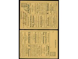 Brief- und Druckschriften-Expedition: 1873, Ganzsachenkarte 2 Pfg. mit Anzeigen in der Zusammenstellung II ungebraucht und ei