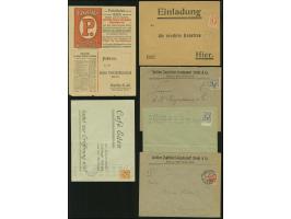 Packetfahrt: 1902/12, “P.”-Marken für den Drucksachenverkehr, sechs Briefe mit u.a. drei Briefen mit Maschinenstempel “PACKET