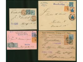 Berliner Paketfahrt-Gesellschaft: 1891/98, drei Ganzsachenumschläge bzw. Kartenbrief 3 Pfg. jeweils mit Zufrankatur als R-Bri
