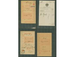 1901/3, drei Post-Einlieferungsscheine mit violettem L1 “Peking” (1903), schwarzem L1 “Tientsin” und EKr. “TIENTSIN DP *a 30.